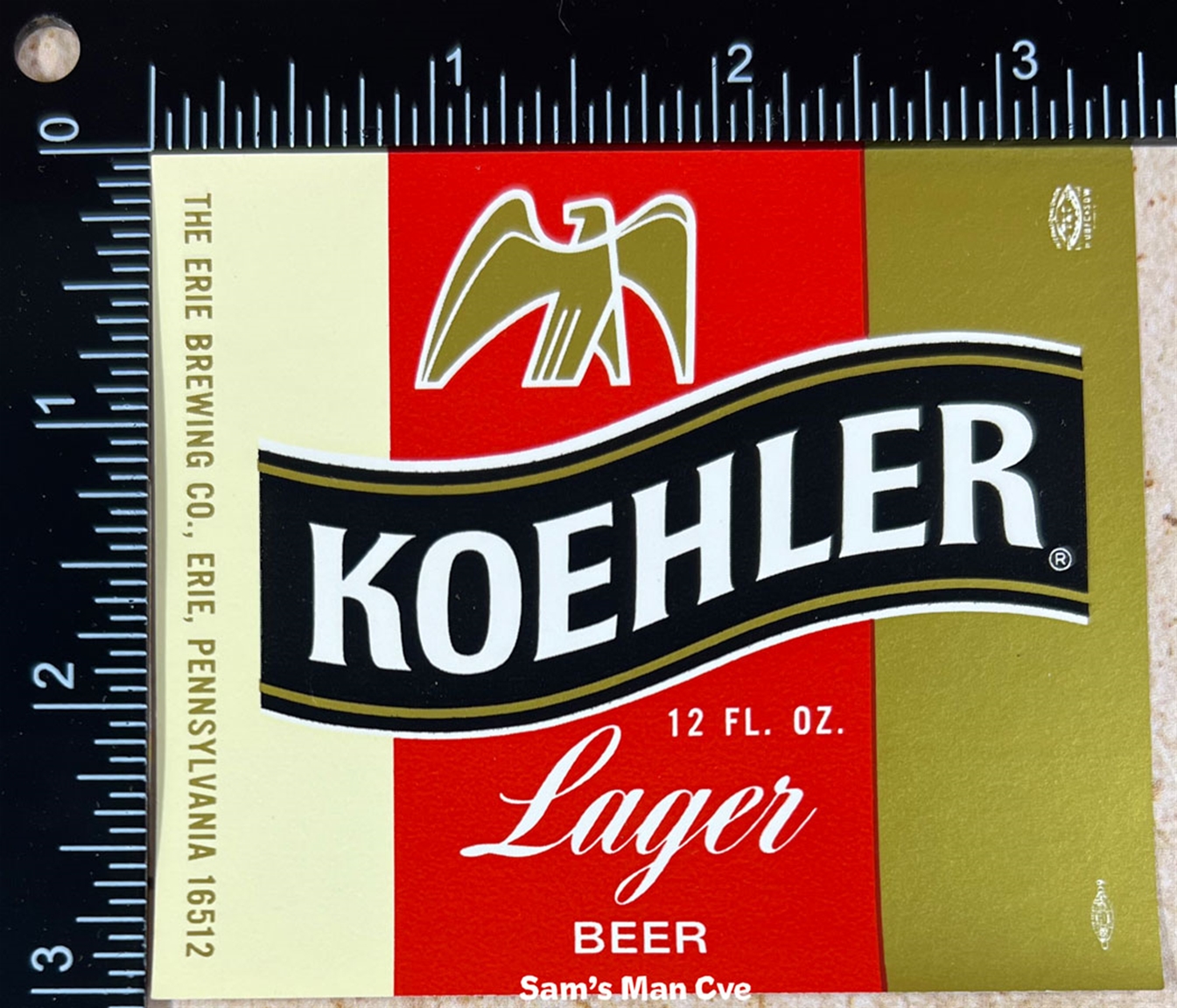 Koehler Lager Beer Label