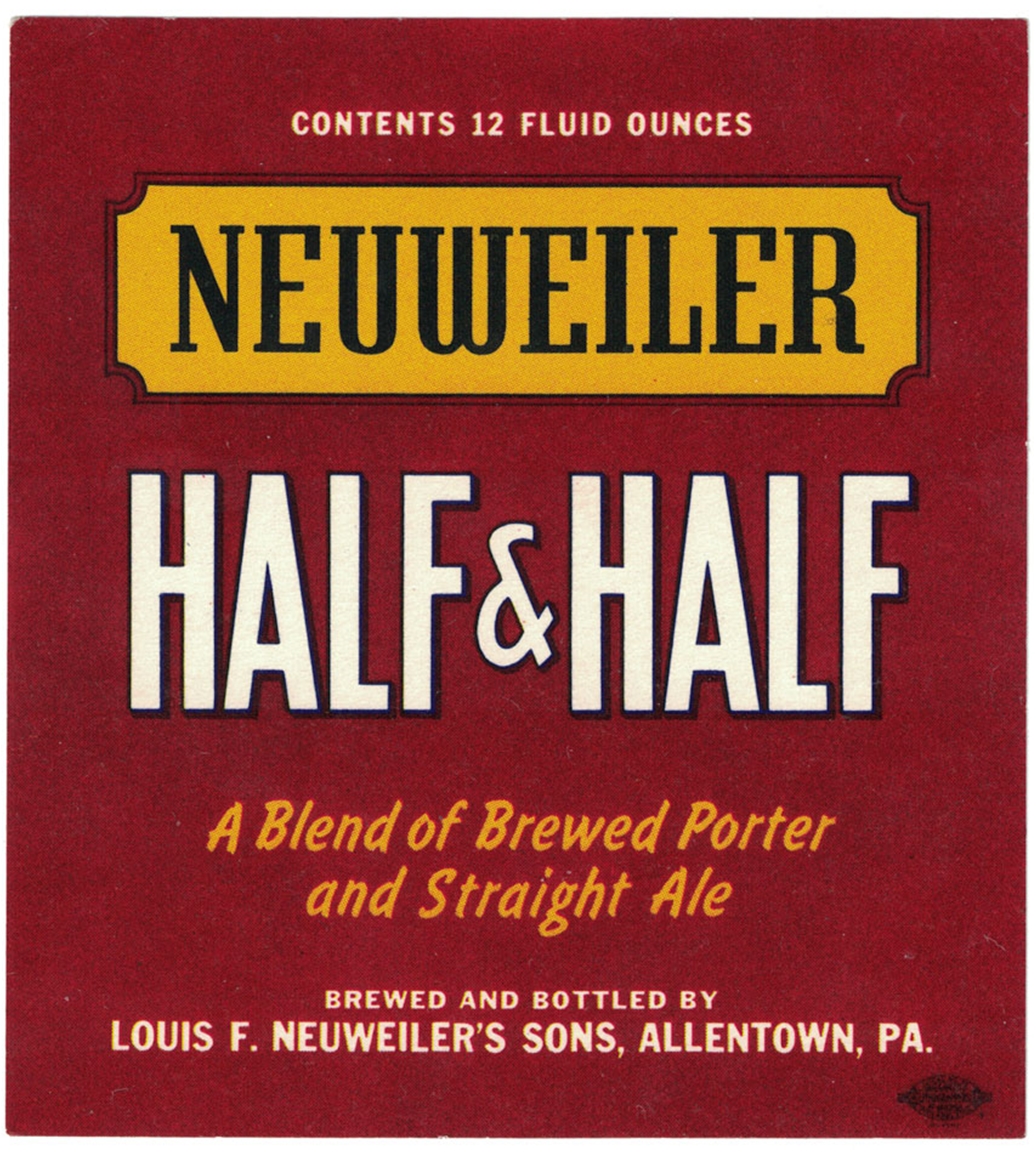 Neuweiler Half & Half Beer Label