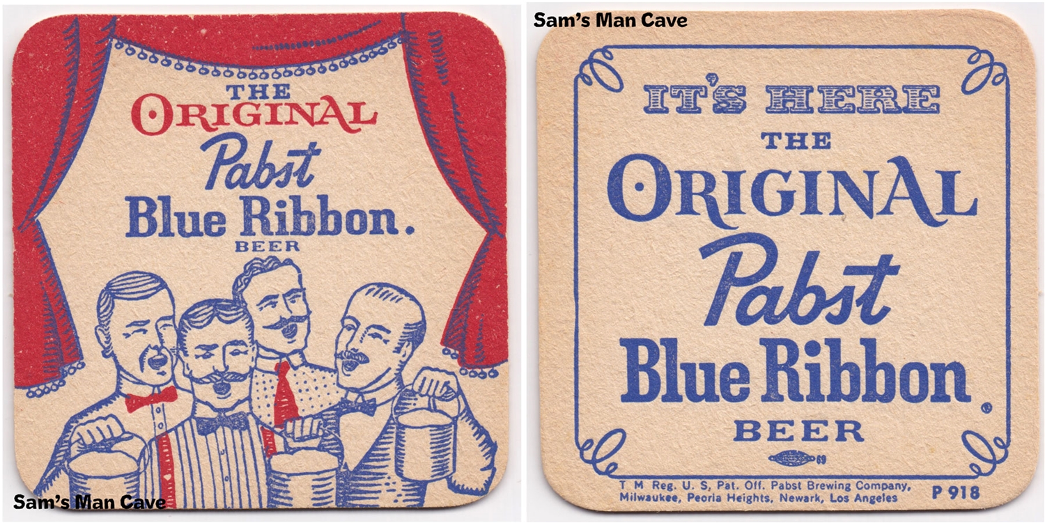 Pabst Blue Ribbon Quartet Beer Coaster