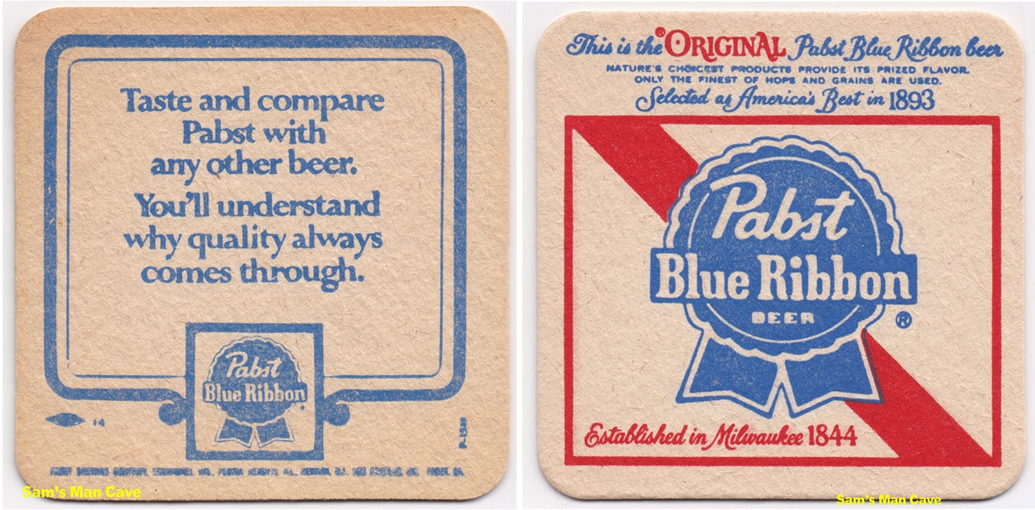 Pabst Blue Ribbon Taste Compare Beer Coaster