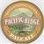 Pacific Ridge Pale Ale Beer Coaster front of coaster