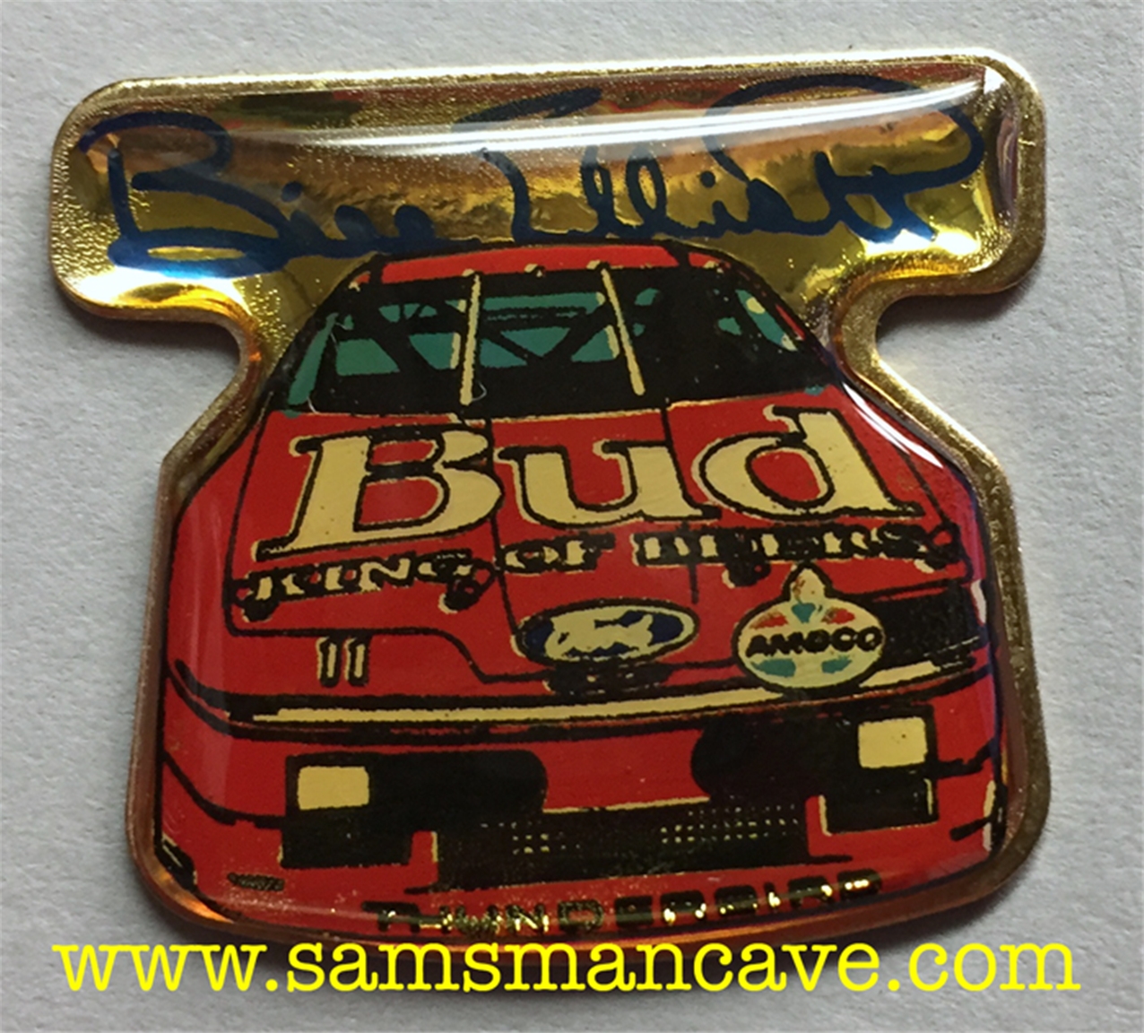 Bud Bill Elliott NASCAR Pin