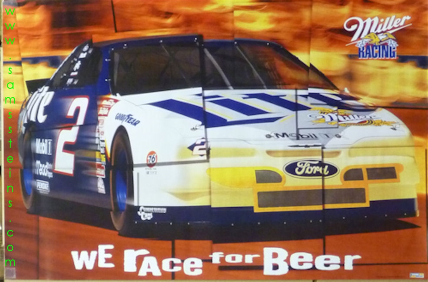 Miller Lite Racing Beer Poster