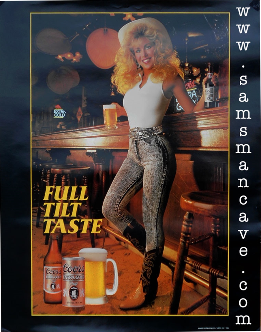 Coors Extra Gold Full Tilt Taste Beer Poster