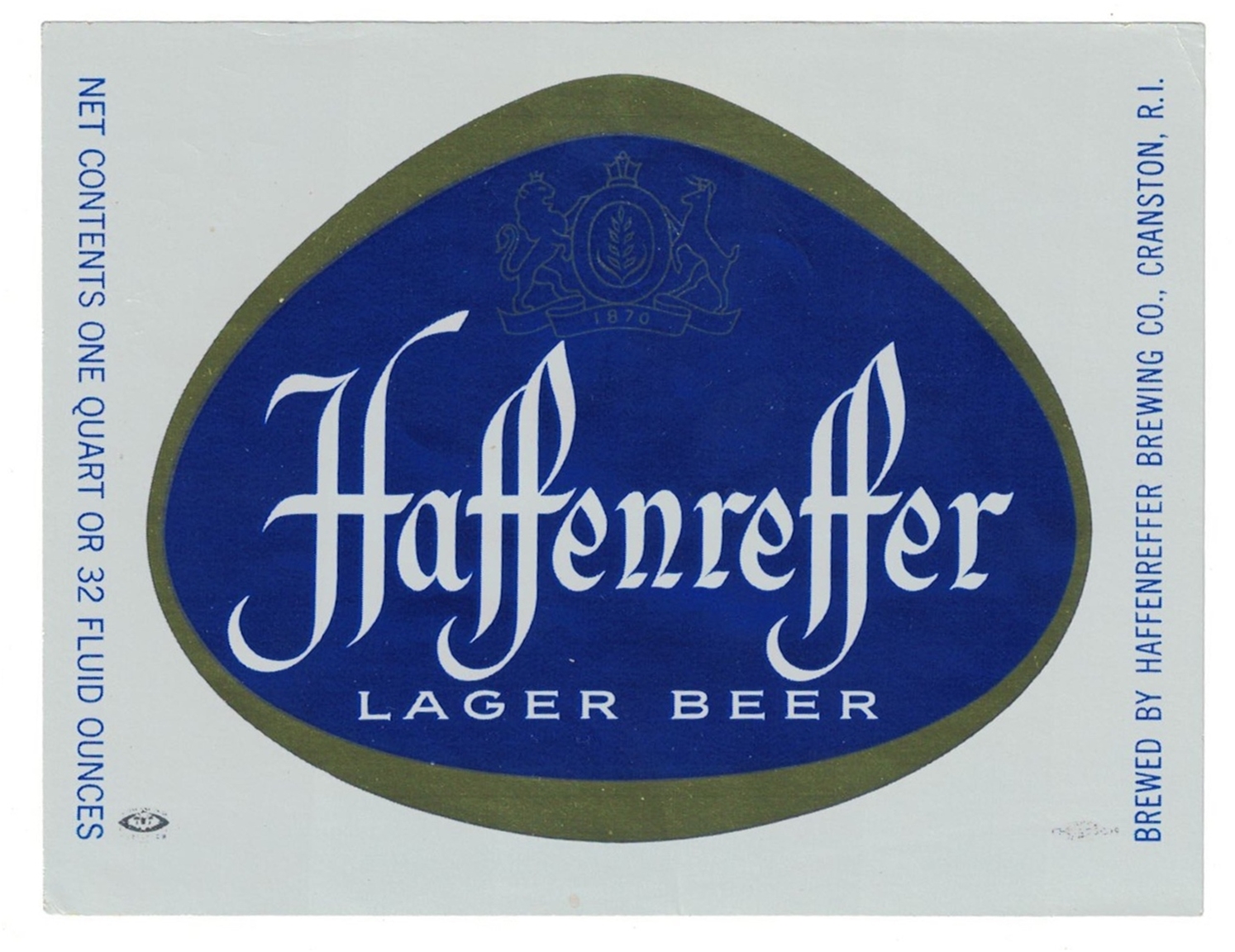 Haffenreffer Lager Beer Label