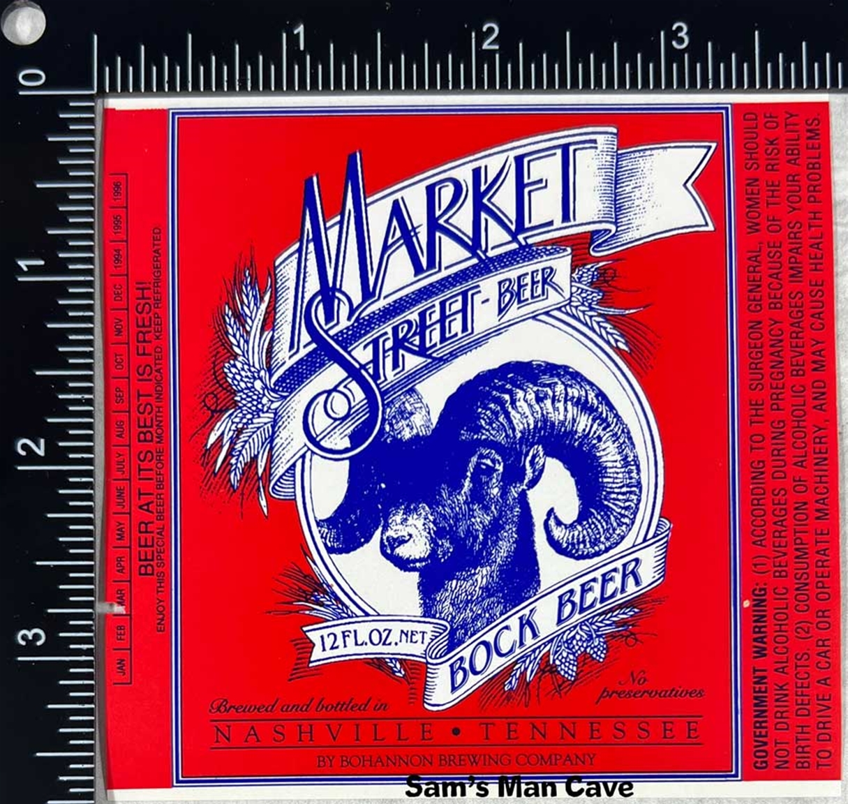 Market Street Bock Beer Label