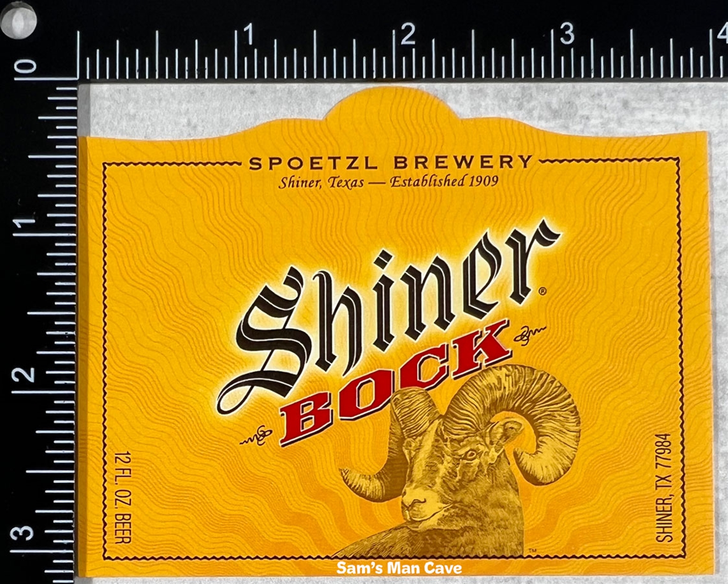 Shiner Bock Beer Label