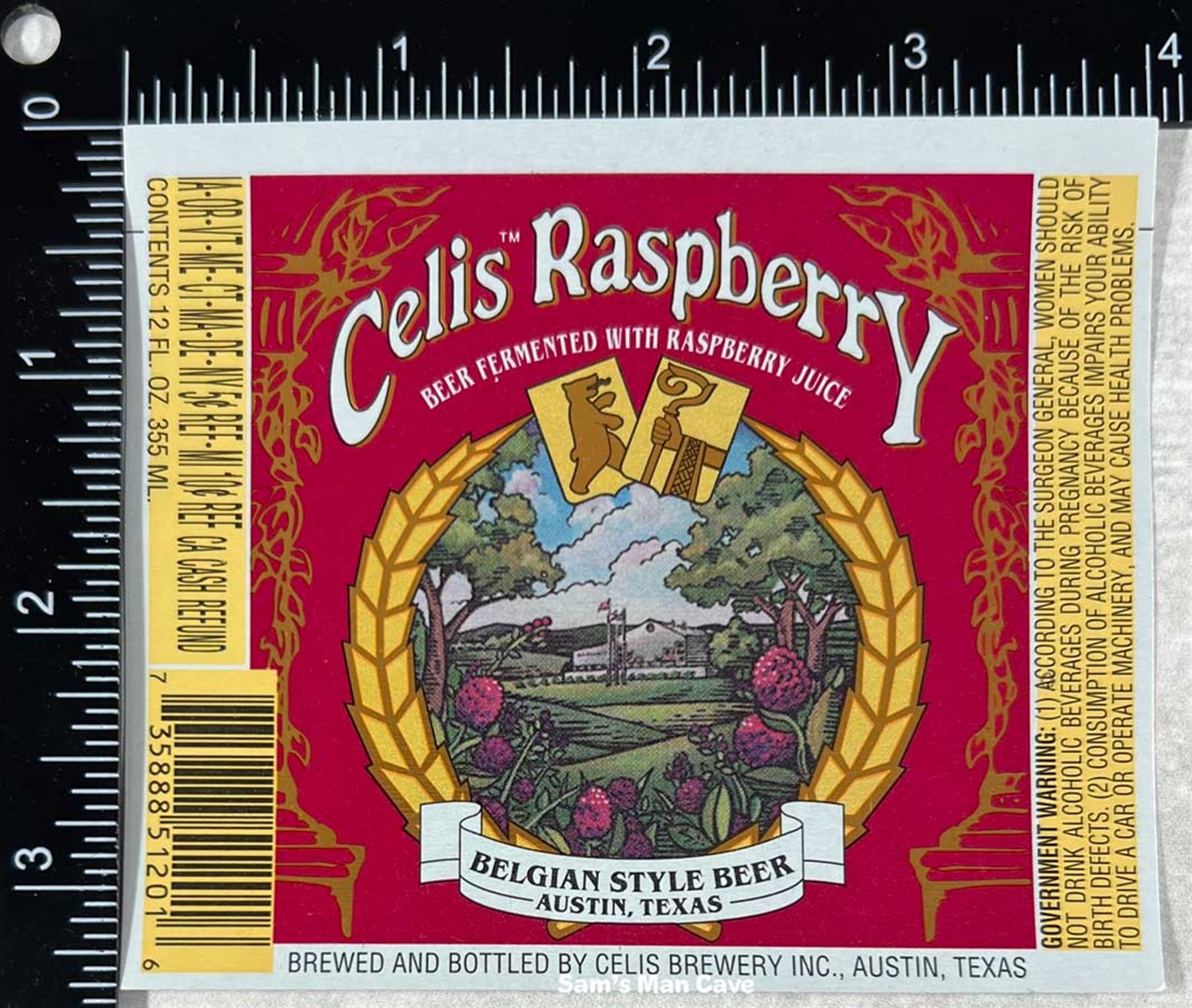 Celis Raspberry Beer Label