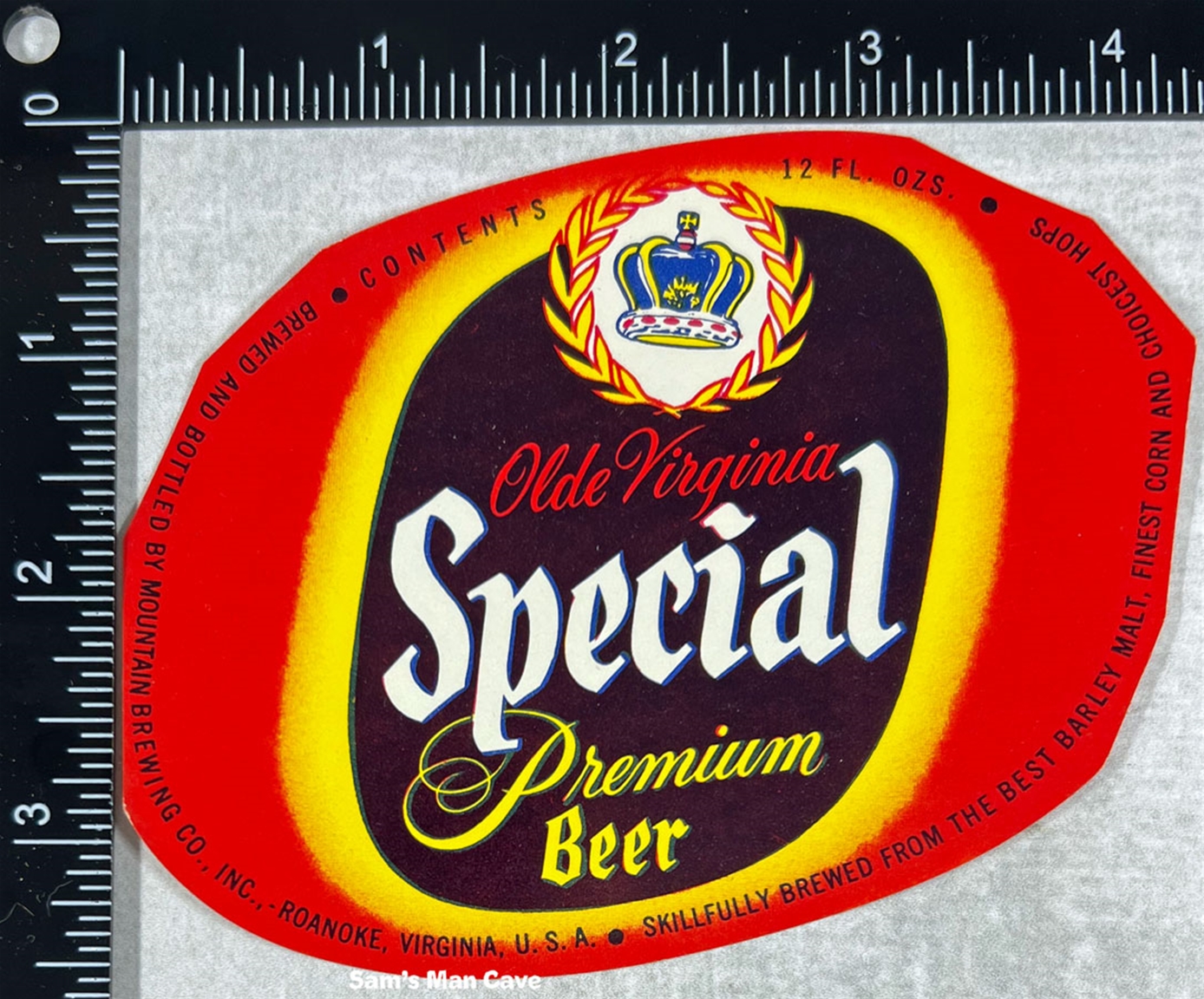 Olde Virginia Special Premium Beer Label