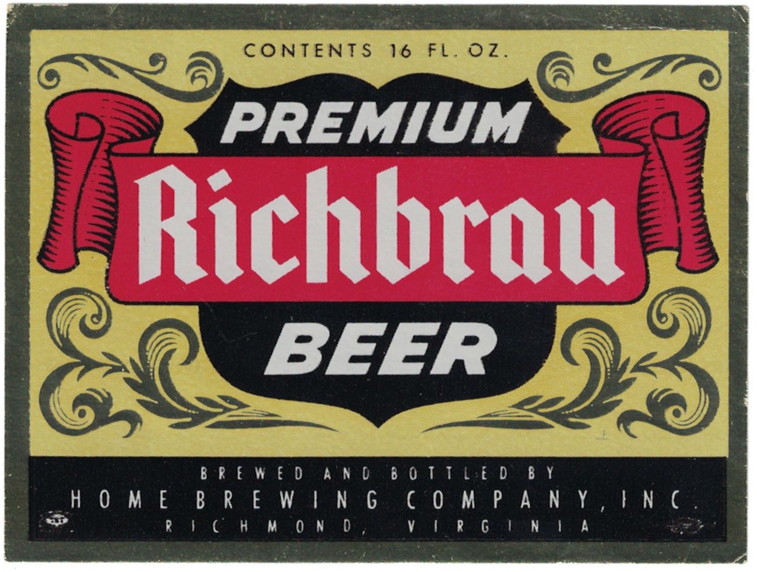 Richbrau Premium Beer Label