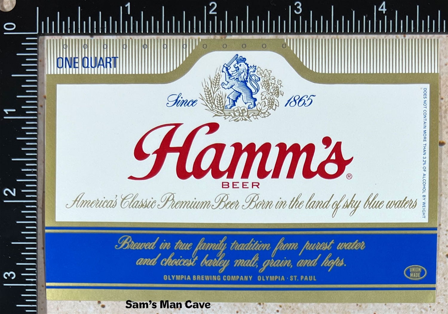 Hamm's Beer Label