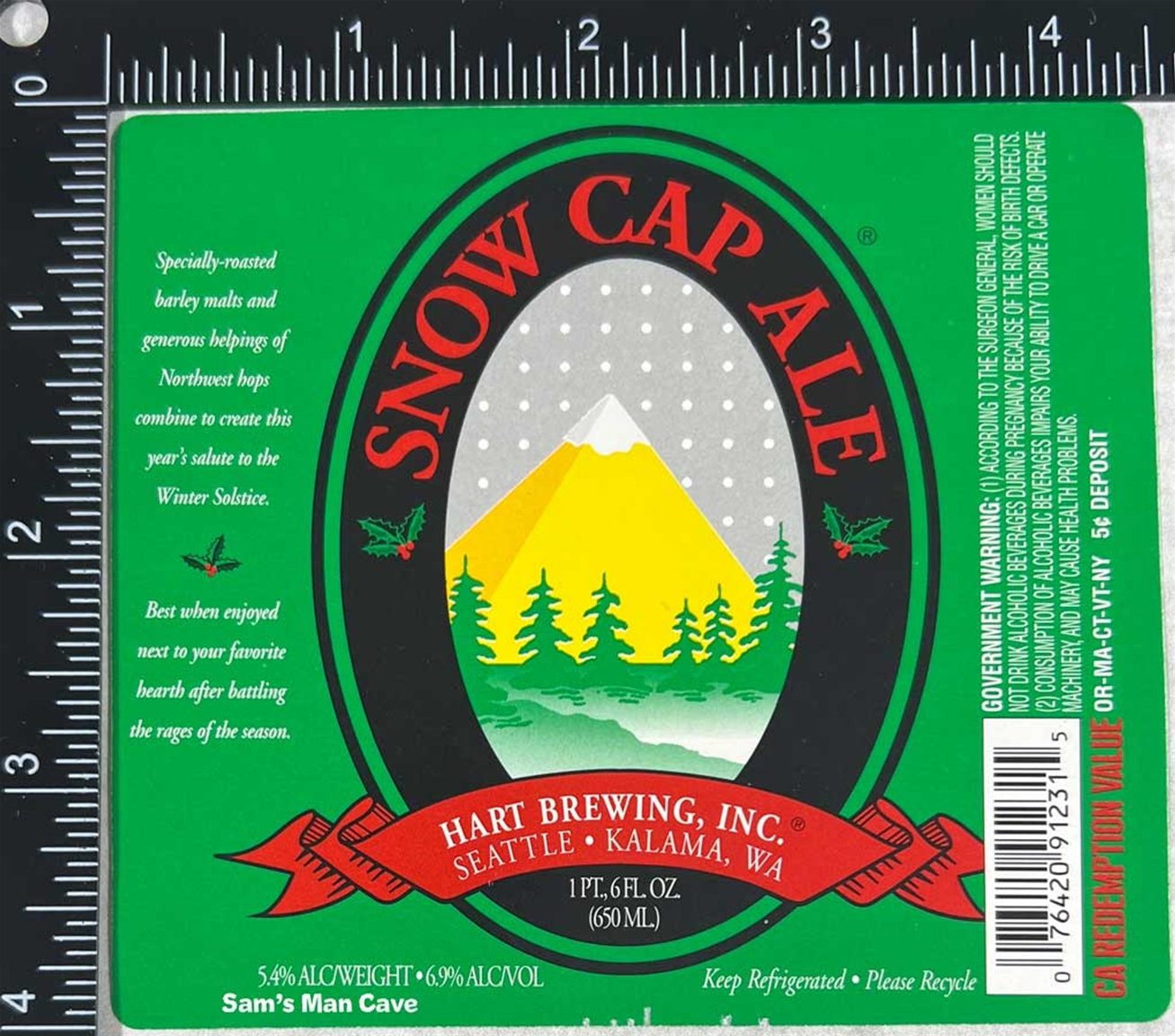 Snow Cap Ale Label