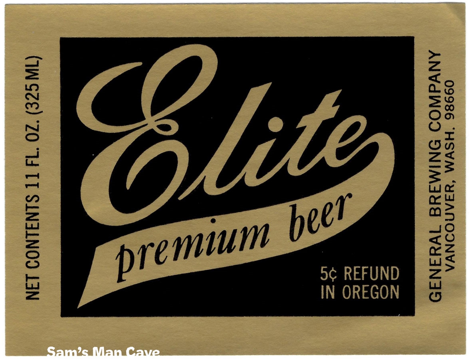 Elite Premium Beer Label