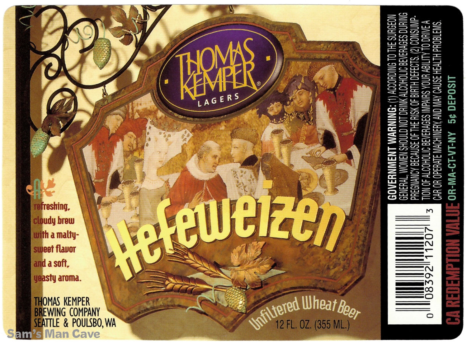Thomas Kemper Hefeweizen Beer Label