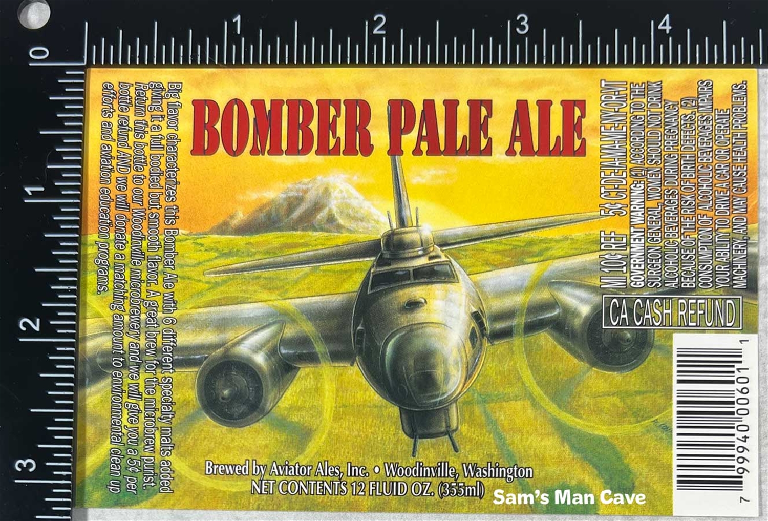 Aviators Ales Bomber Pale Ale Beer Label
