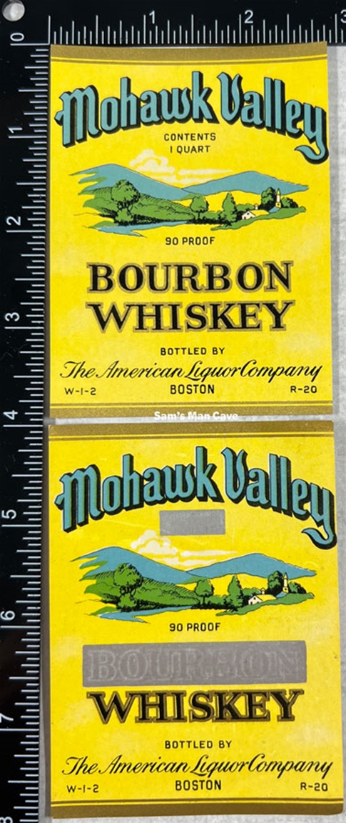 Mohawk Valley Bourbon Whiskey Label Set