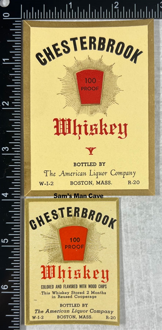 Chesterbrook Whiskey Label Set