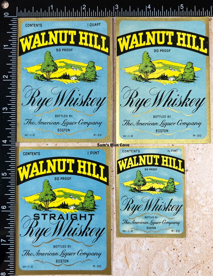Walnut Hill Rye Whiskey Label Set