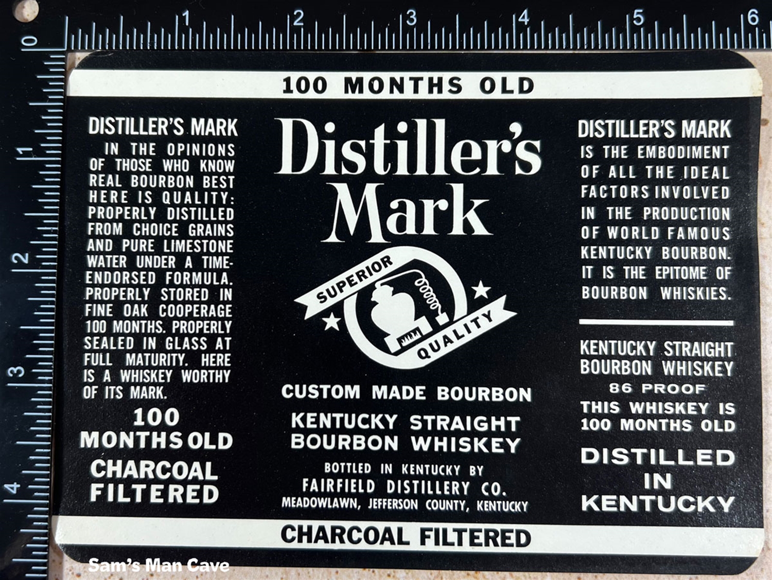 Distiller's Mark Whiskey Label
