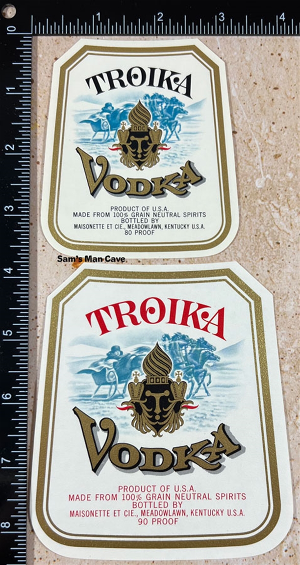 Troika Vodka Label Set