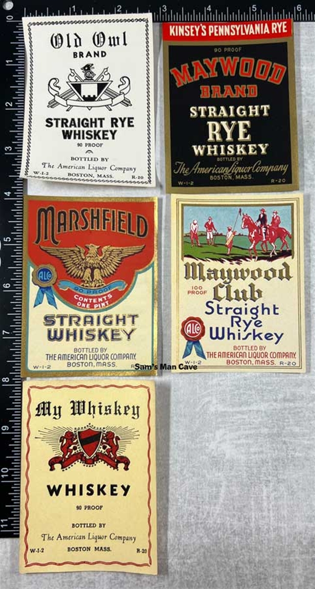 American Liquor Assorted Label Set