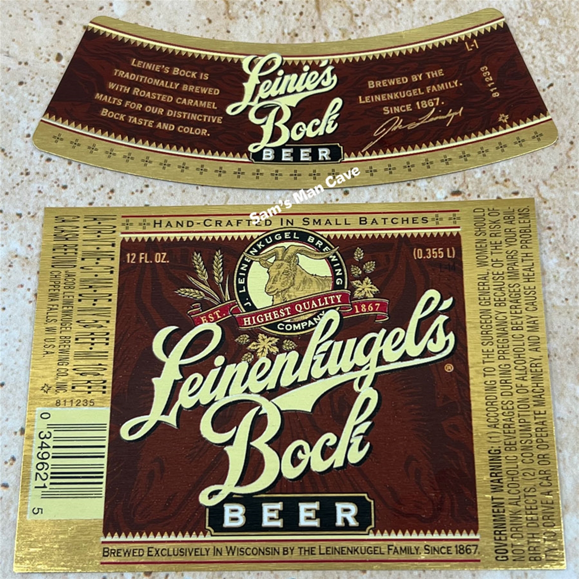 Leinenkugel's Bock Beer Label with neck