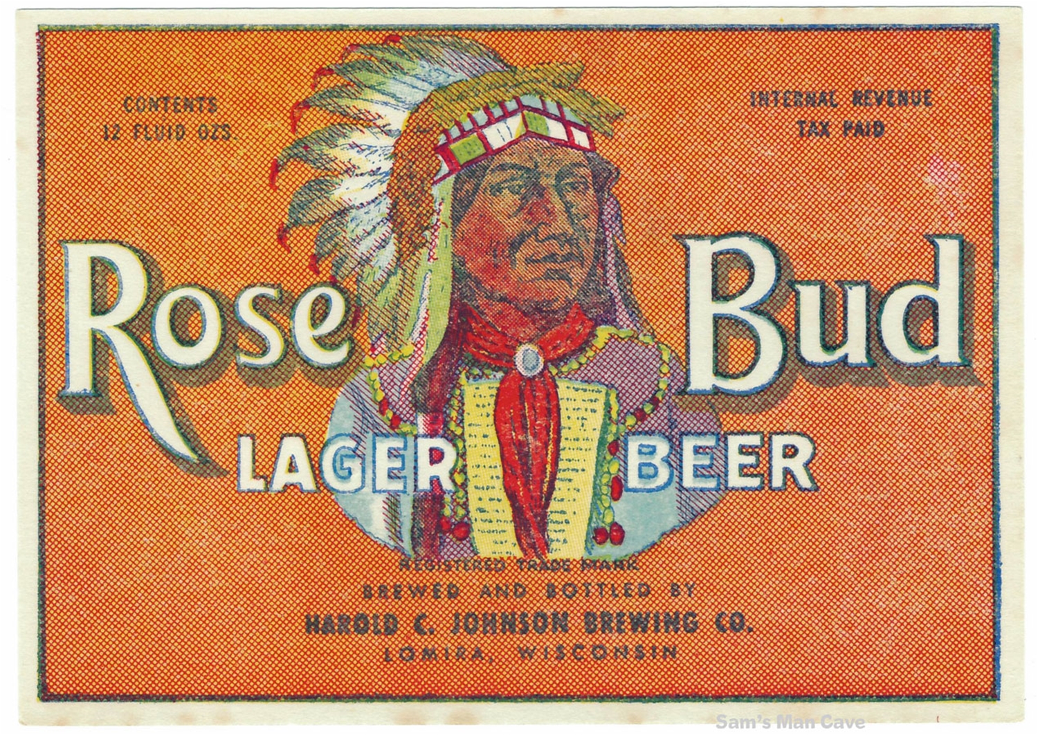 Rose Bud Lager Beer IRTP Label