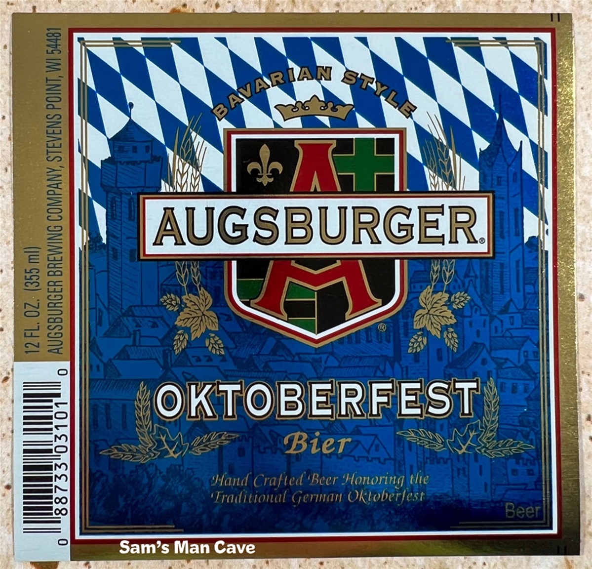 Augsburger Oktoberfest Bier Label
