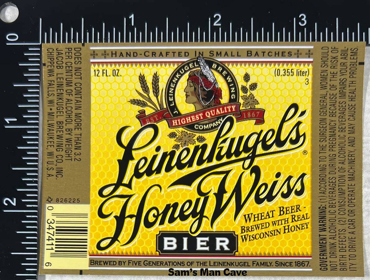 Leinenkugel's Honey Weiss Bier Label