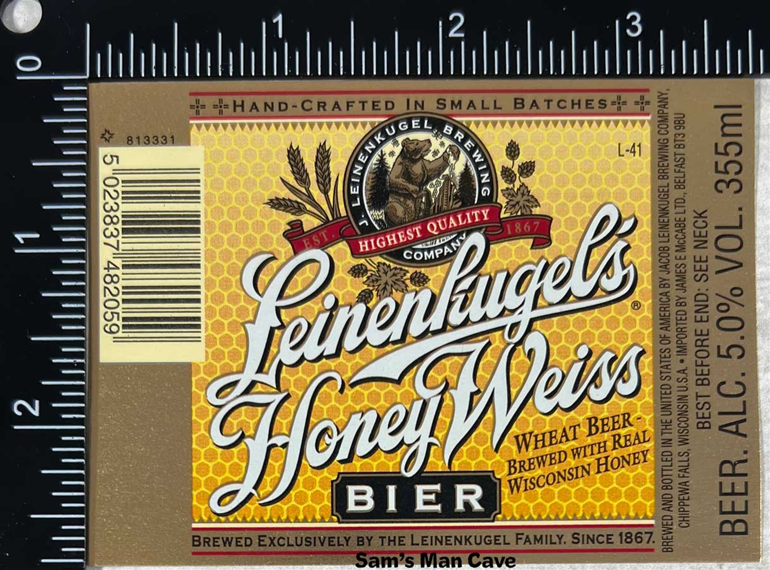 Leinenkugel's Honey Weiss Bier Label
