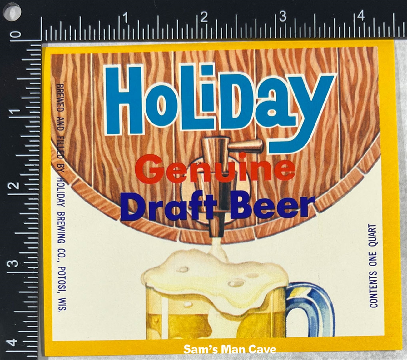 Holiday Genuine Draft Beer Label