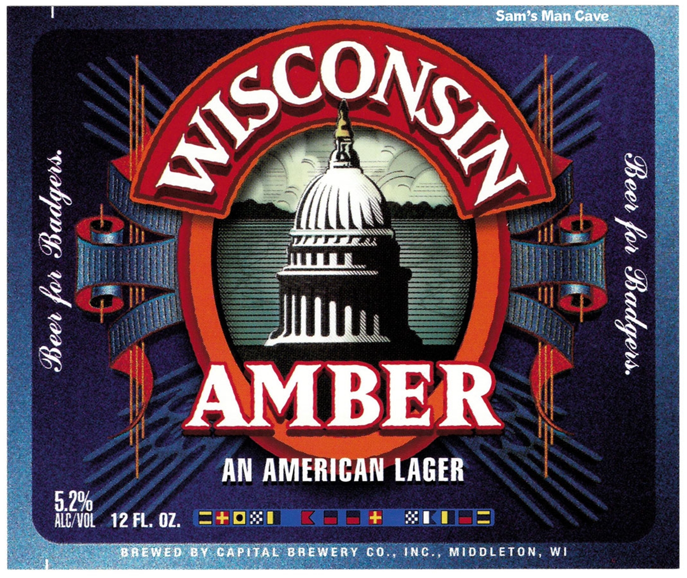 Capital Brewery Wisconsin Amber Beer Label