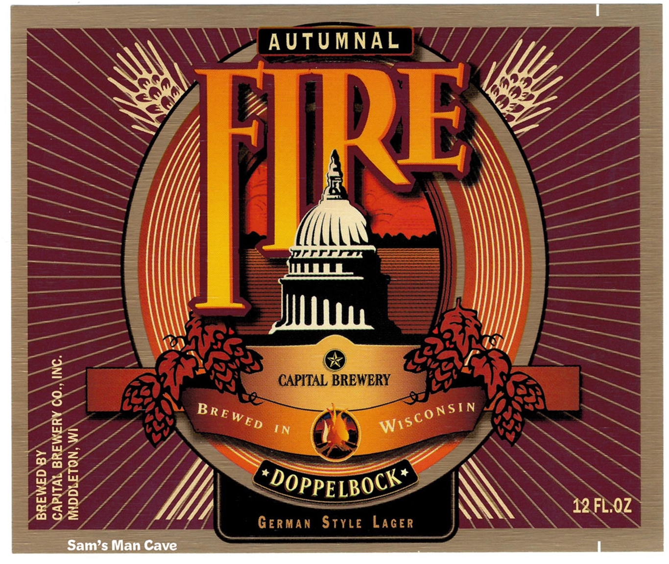 Capital Brewery Fire Doppelbock Beer Label