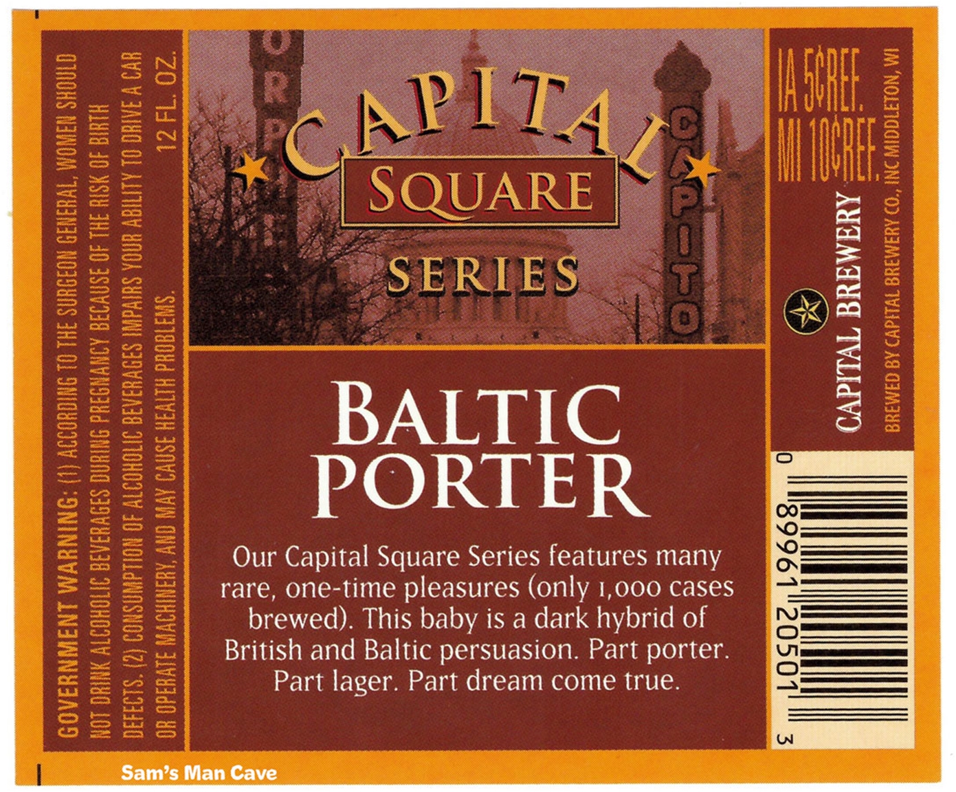 Capital Square Series Baltic Porter Label