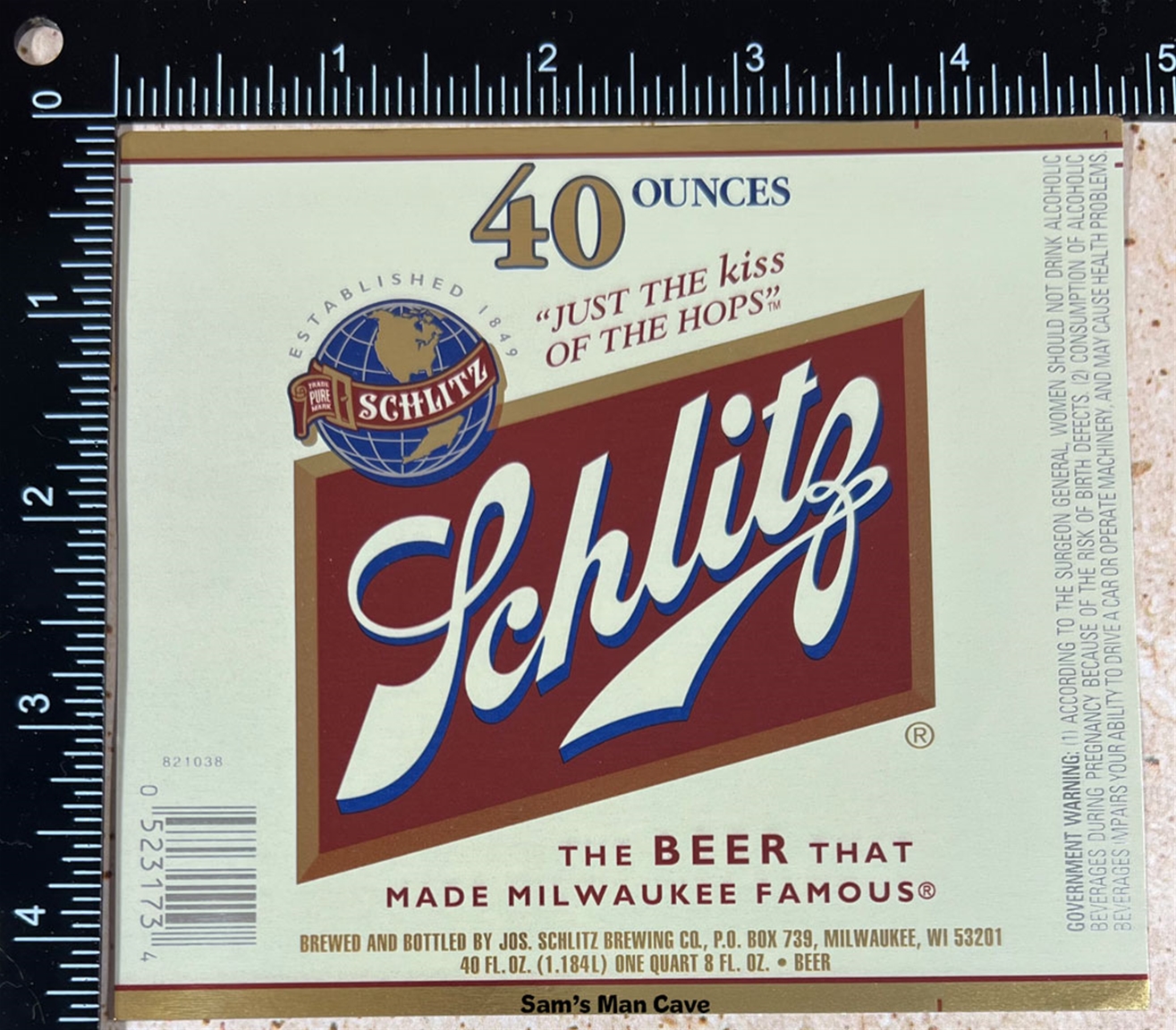 Schlitz Beer Label
