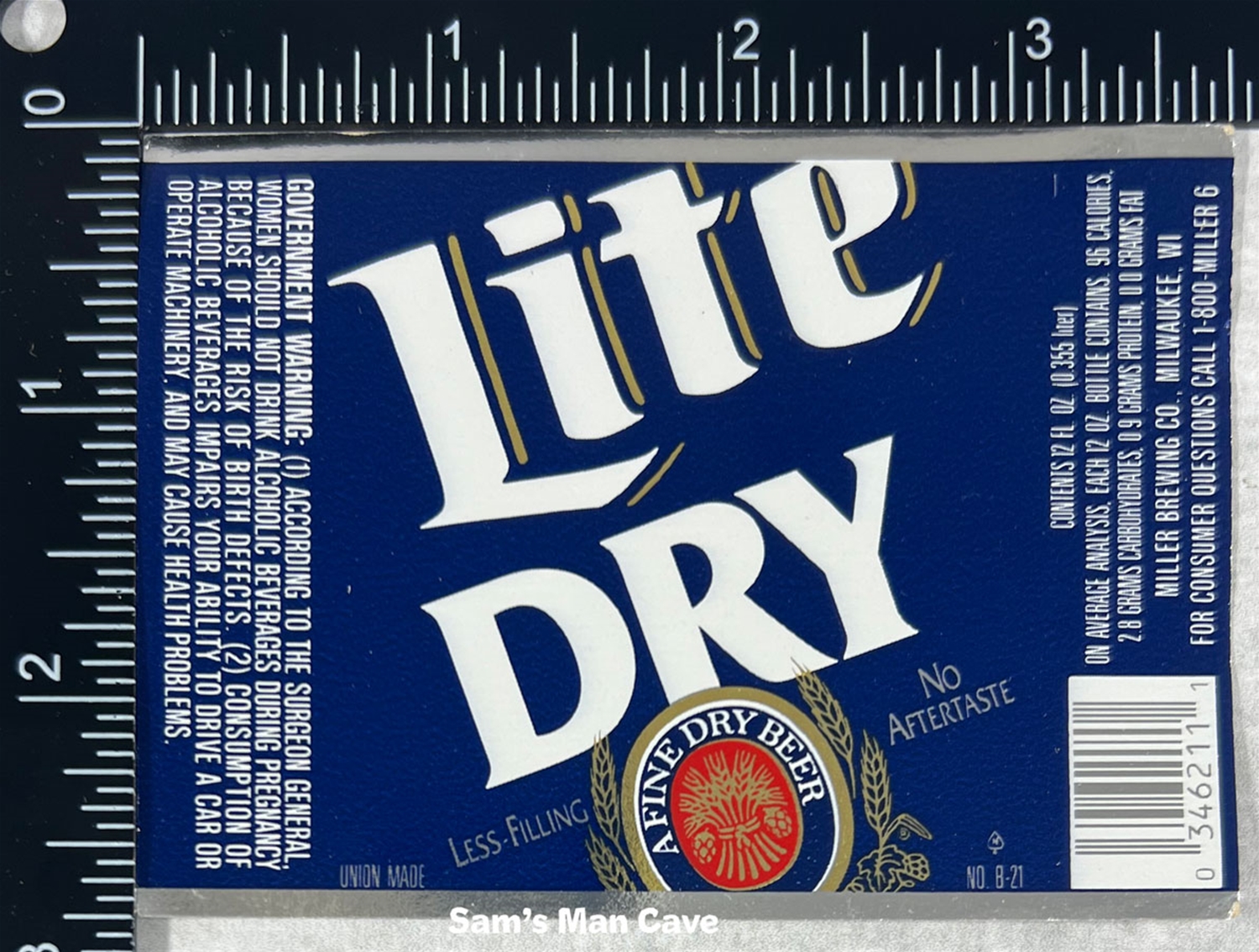 Lite Dry Beer Label