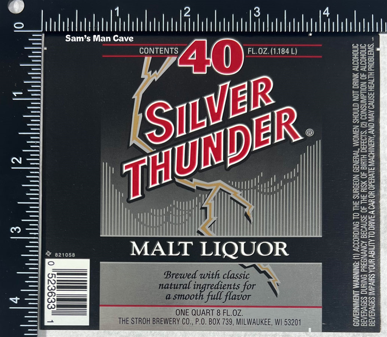 Silver Thunder Malt Liquor Label