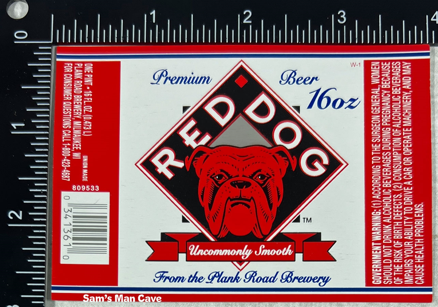 Red Dog Beer Label