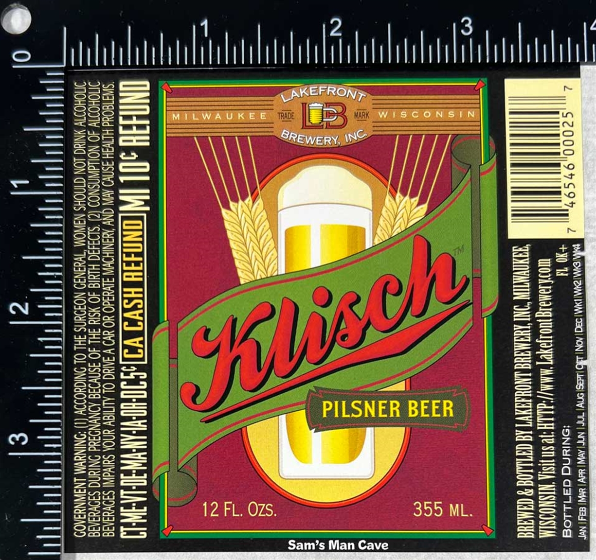 Lakefront Brewery Klisch Pilsner Label