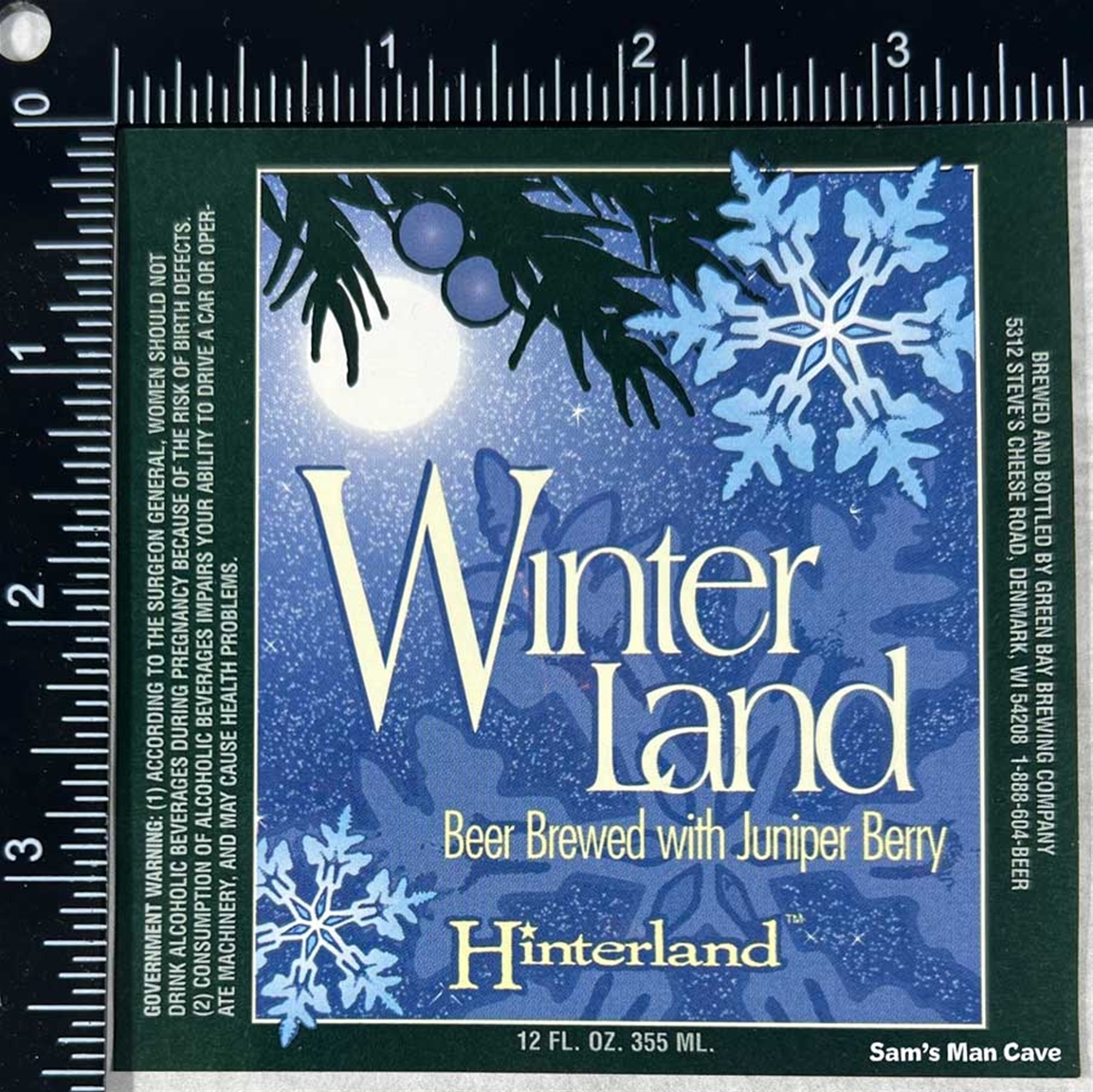 Hinterland Winter Land Beer Label