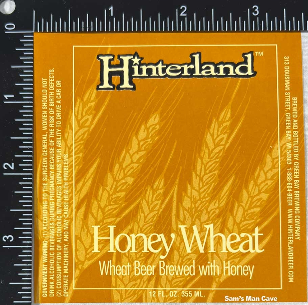 Hinterland Honey Wheat Beer Label