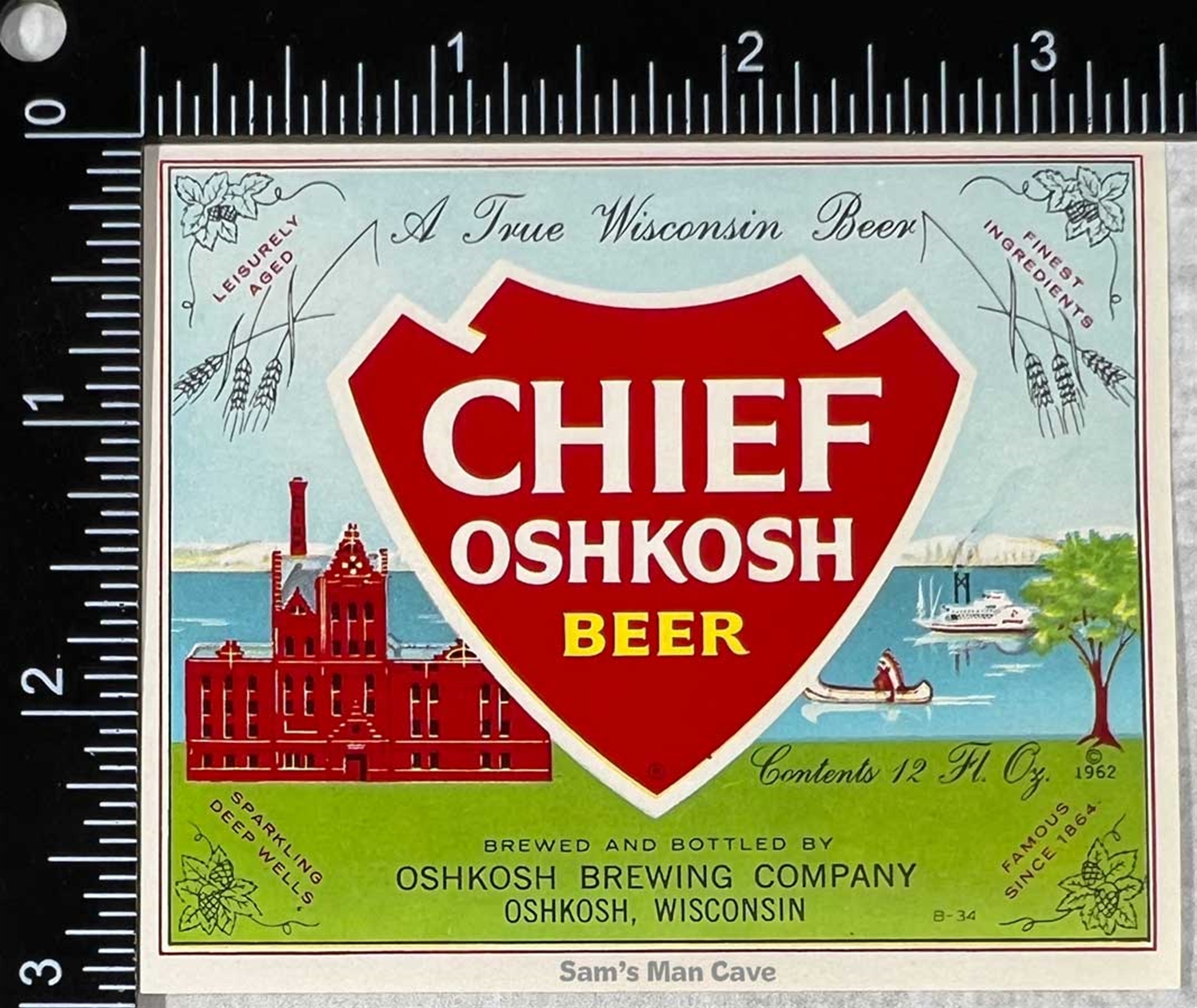 Chief Oshkosh Beer Label