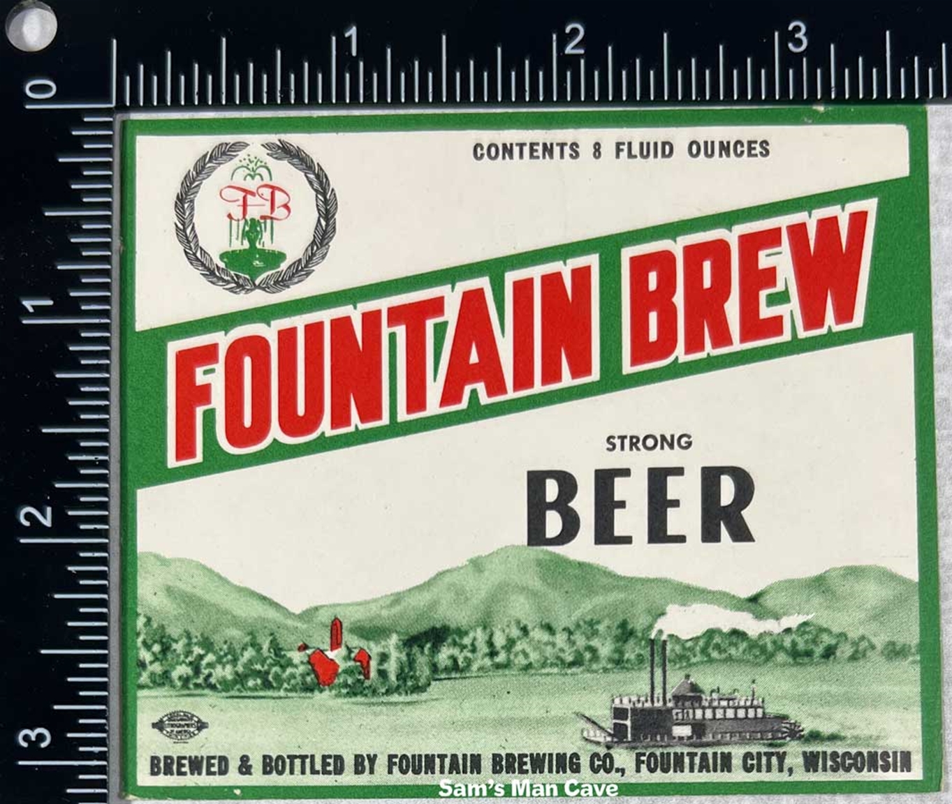 Fountain Brew Strong Beer Label