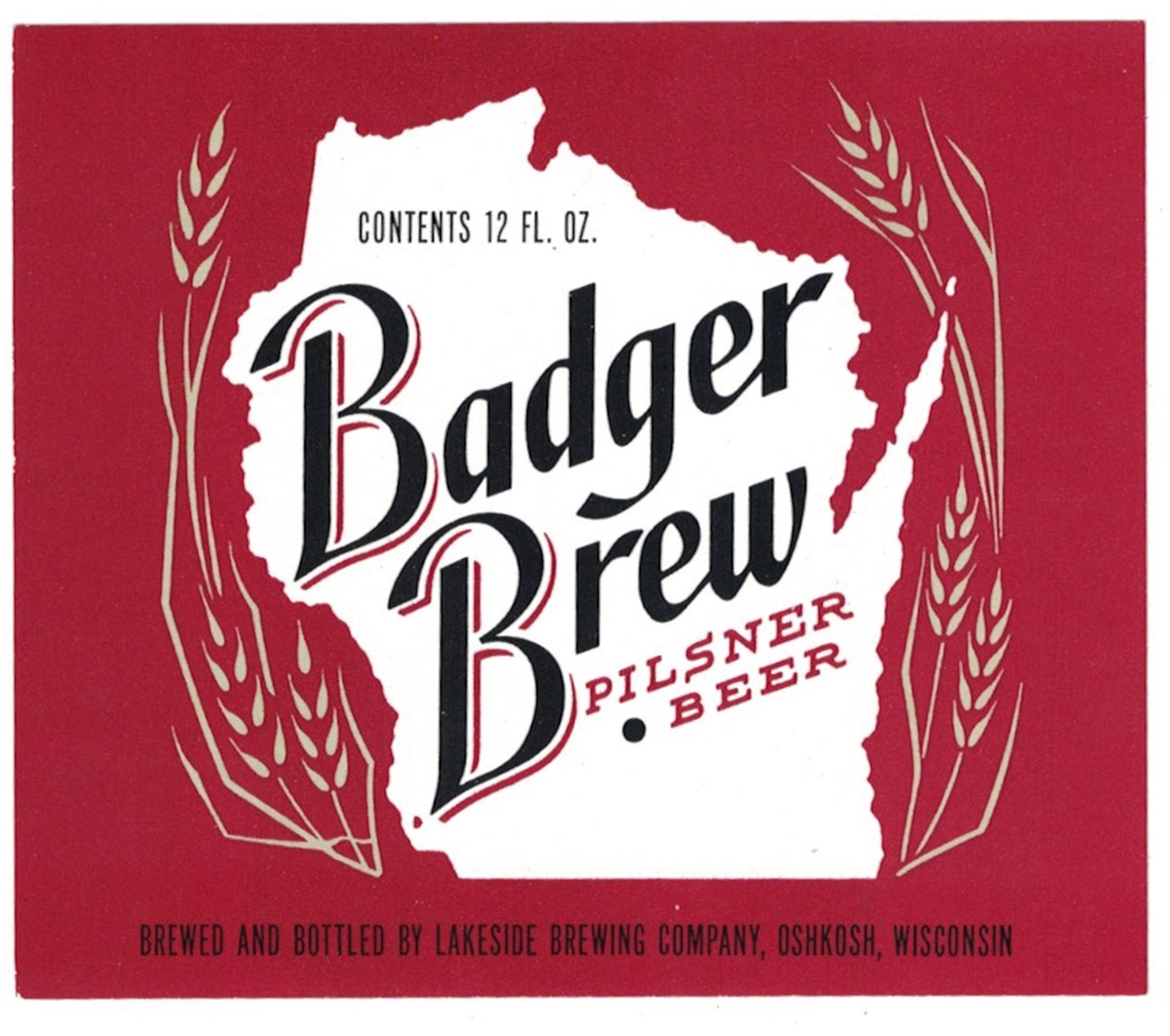Badger Brew Beer Label