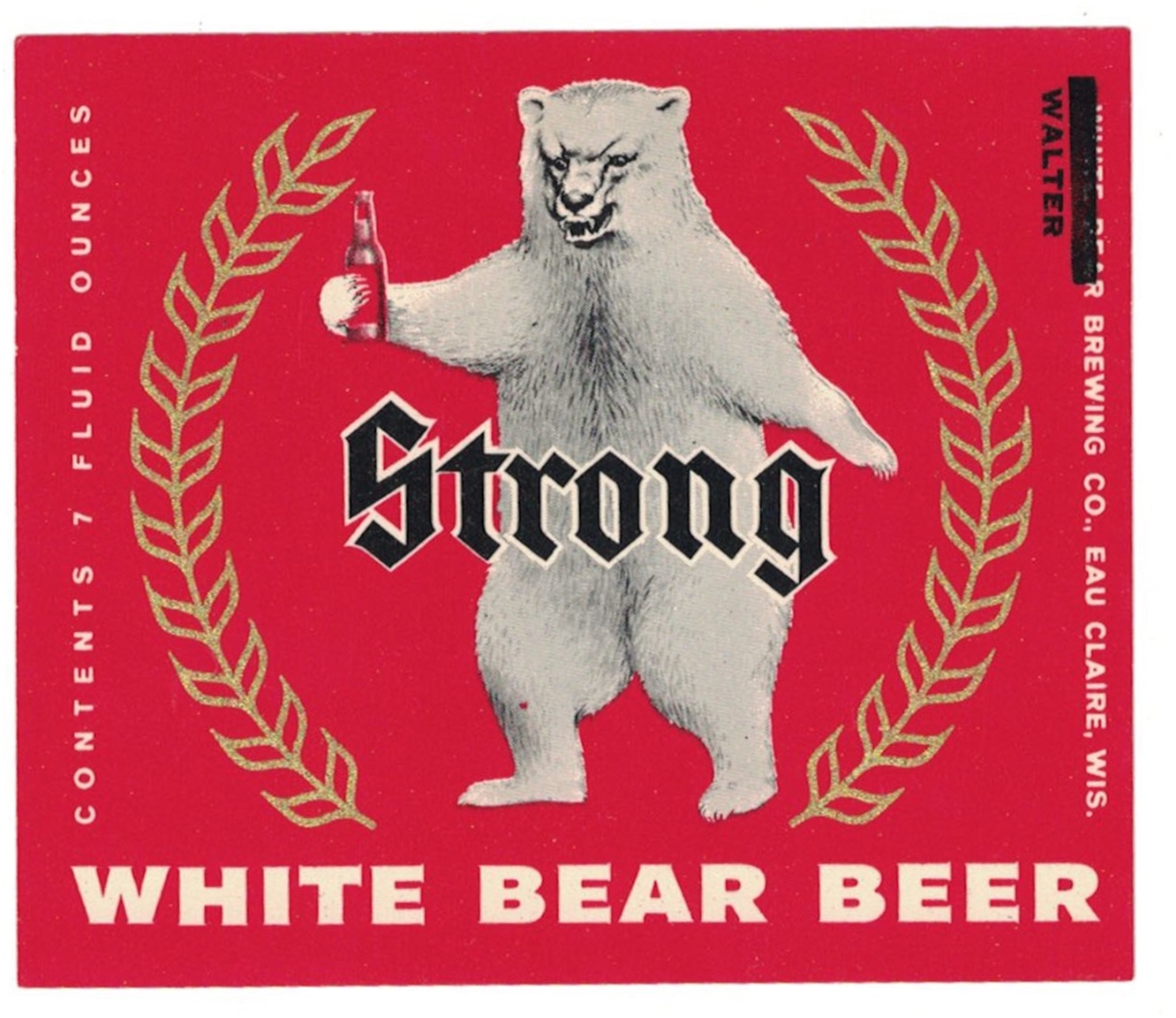 White Bear Strong Beer Label