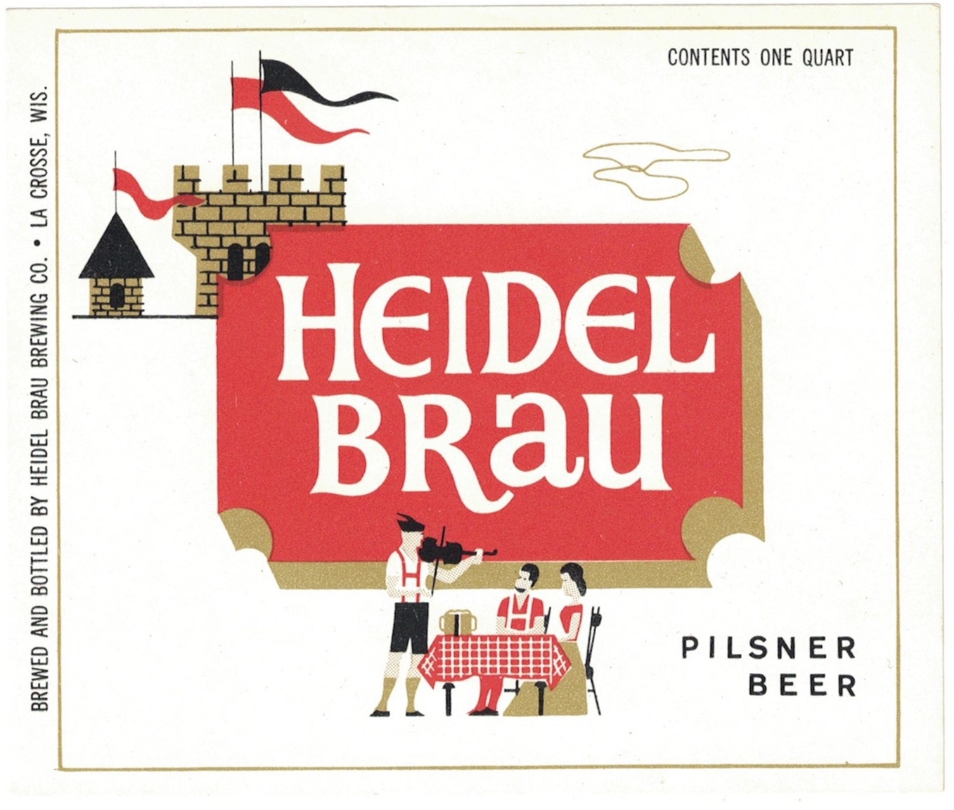 Heidel Brau Pilsner Beer Label