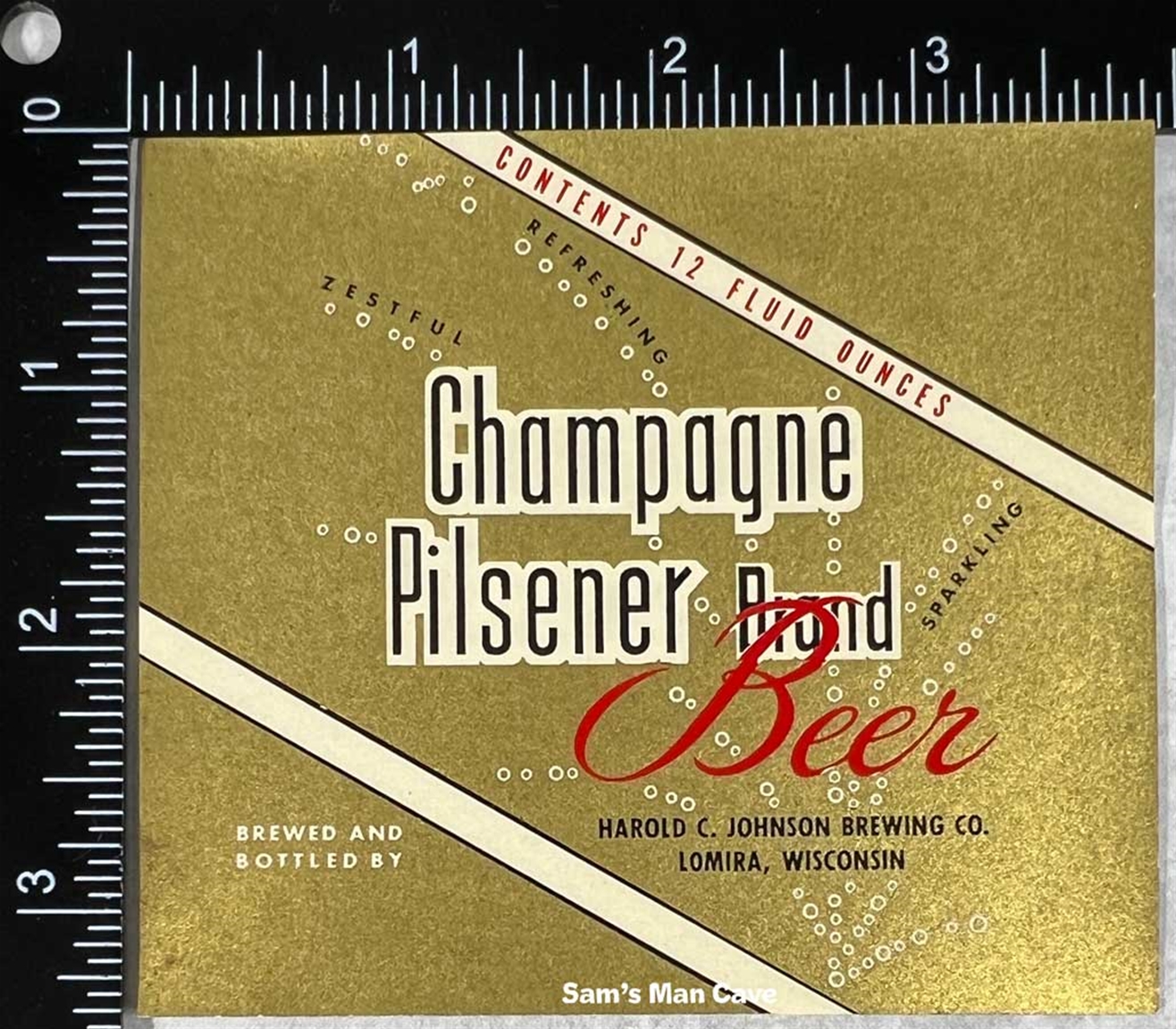 Champagne Pilsener Brand Beer Label