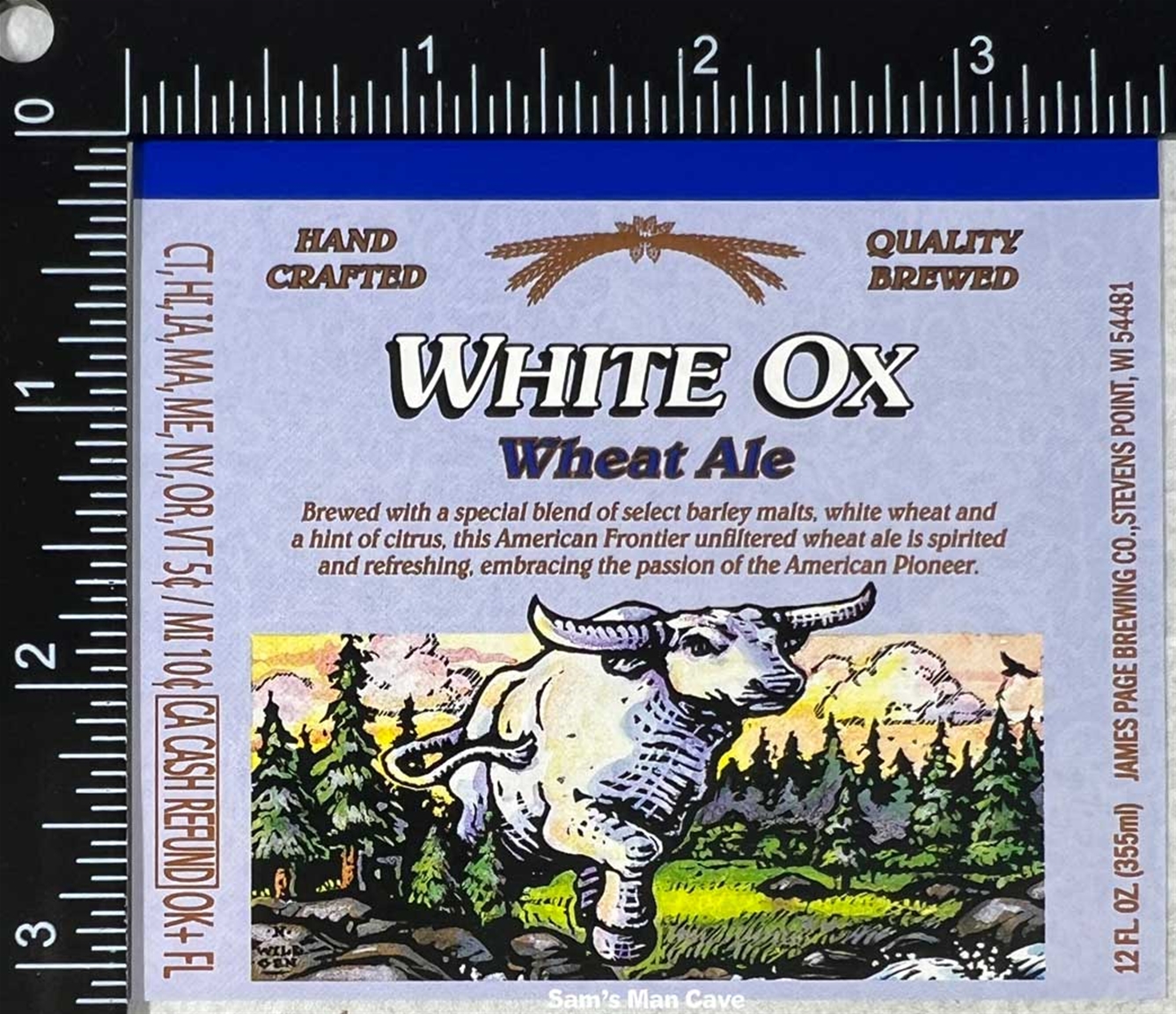 White Ox Wheat Ale Beer Label