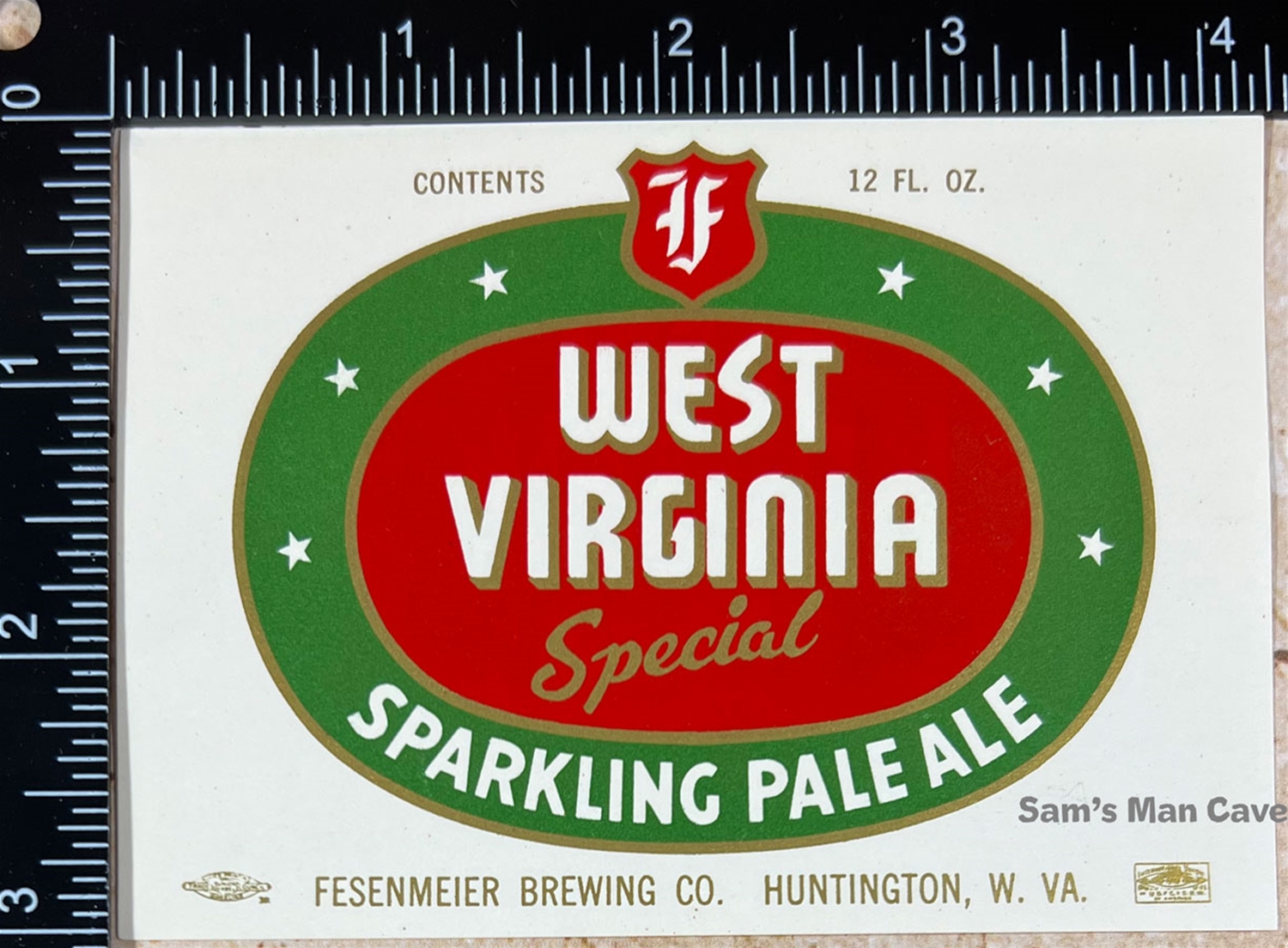 West Virginia Special Sparkling Ale Beer Label
