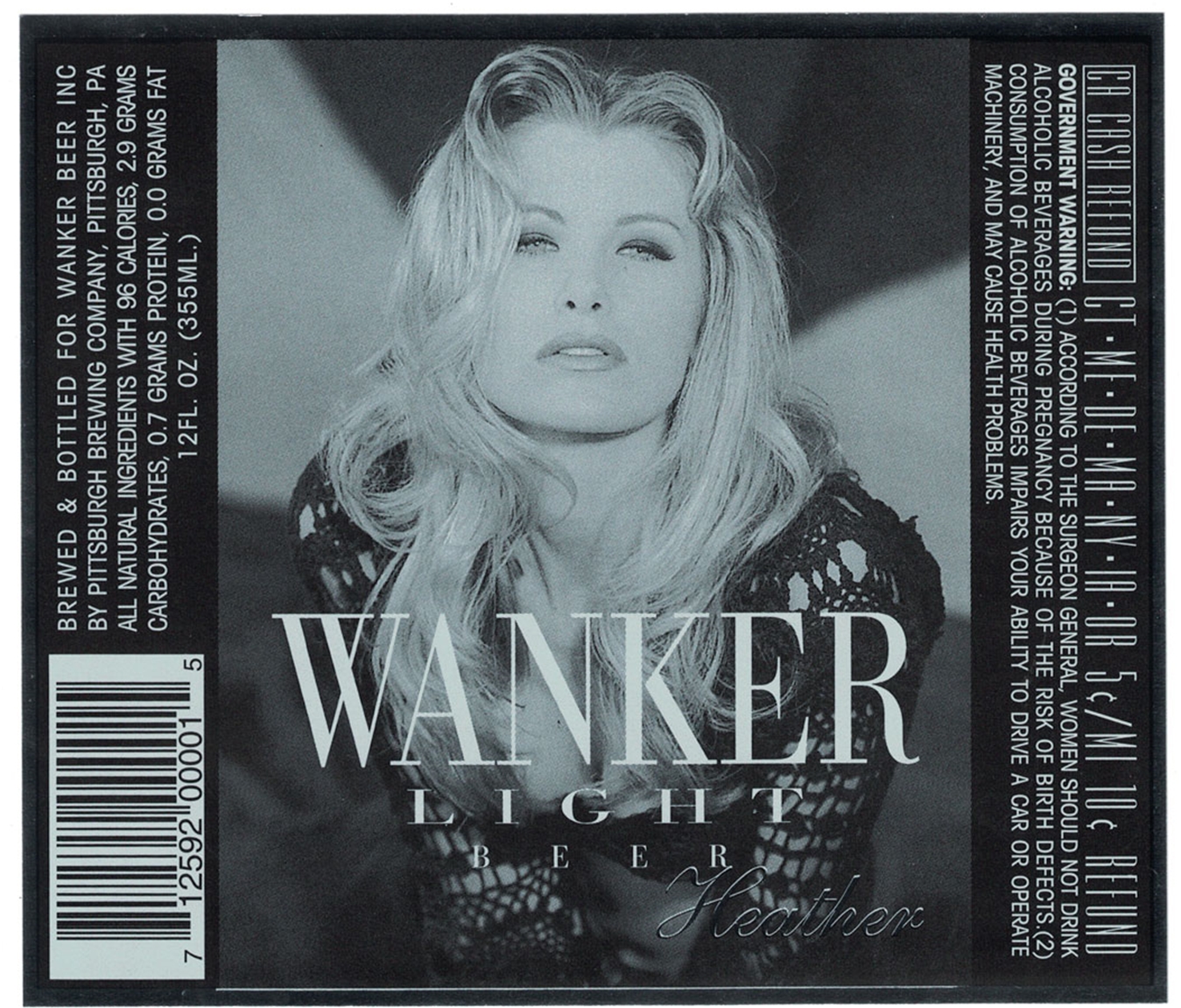Wanker Light Heather Beer Label